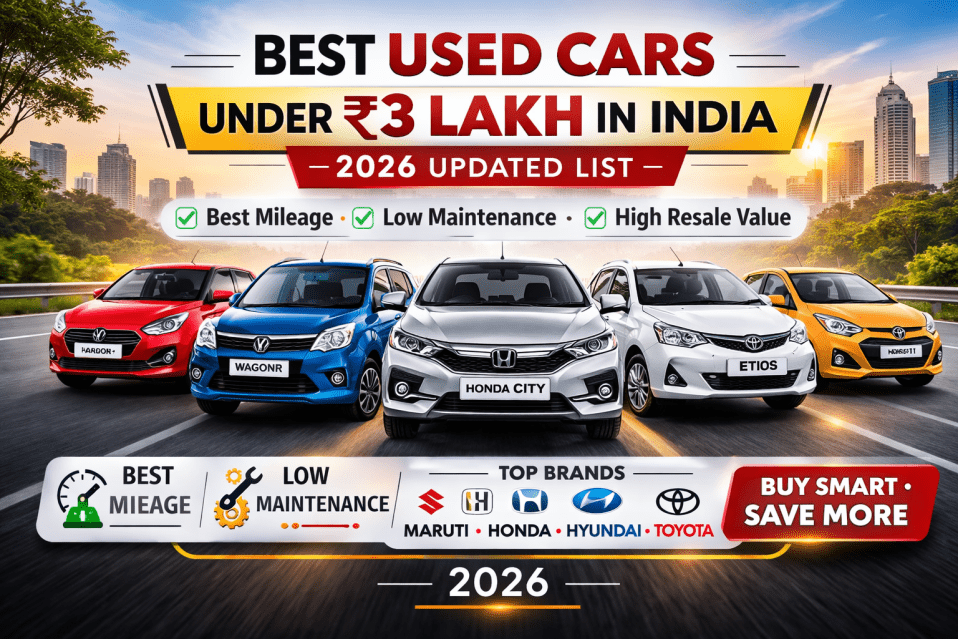 Best Used Cars Under ₹3 Lakh in India