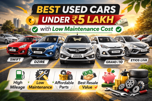 Best Used Cars Under ₹5 Lakh with Low Maintenance Cost