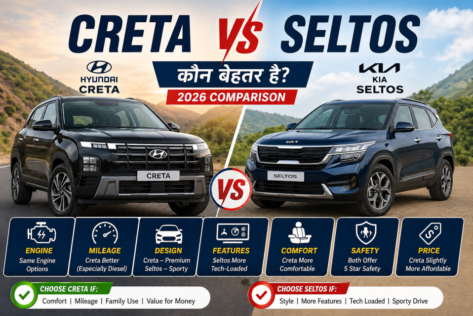 Creta vs Seltos – कौन बेहतर है?